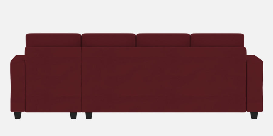 Nabi Fabric Lhs Sectional Sofa 3 Lounger In Blood Maroon Colour - Febonic Living