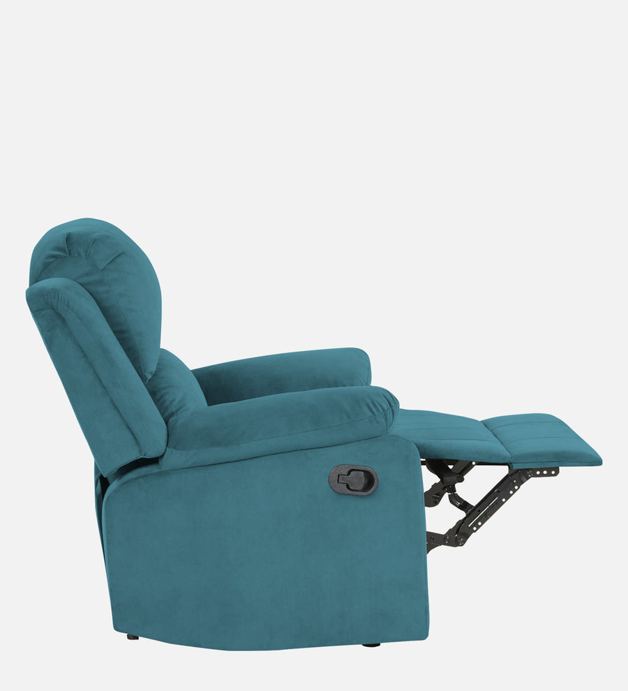 Lexi Fabric 1 Seater Motorized Recliner In Aqua Blue Colour - Febonic Living