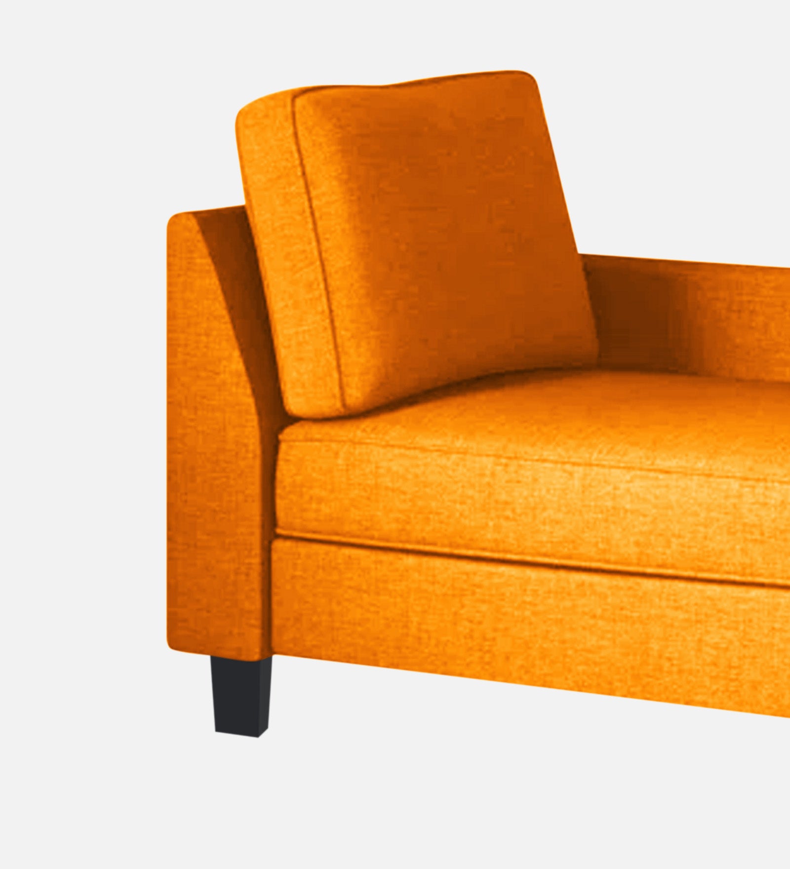 Harry Fabric RHS Chaise Lounger in Vivid Orange Colour