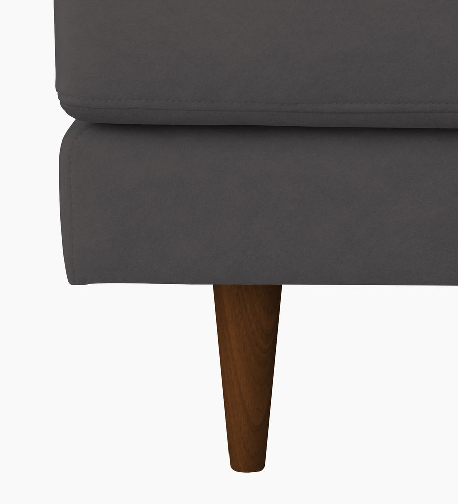Motra Velvet 1 Seater Sofa In Davy Grey Colour - Febonic Living