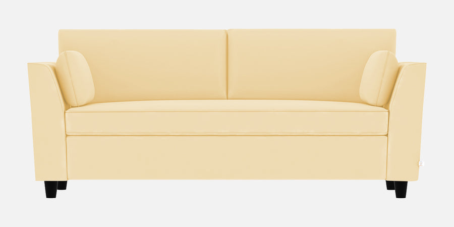 Bristo Velvet 3 Seater Sofa In Sandy Beige Colour With Storage - Febonic Living