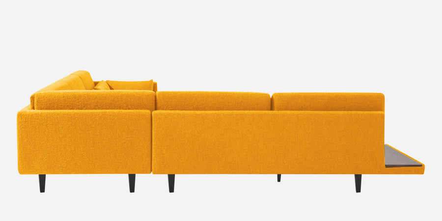 Malta Fabric 6 Seater Rhs Corner Sofa In Bold Yellow Colour - Febonic Living