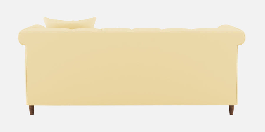 Rubi Velvet 3 Seater Sofa In Sandy Beige Colour - Febonic Living