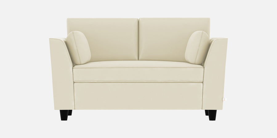 Bristo Velvet 2 Seater Sofa In Warm White Colour With Storage - Febonic Living