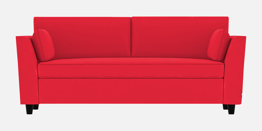 Bristo Velvet 3 Seater Sofa In Ox Blood Maroon Colour With Storage - Febonic Living