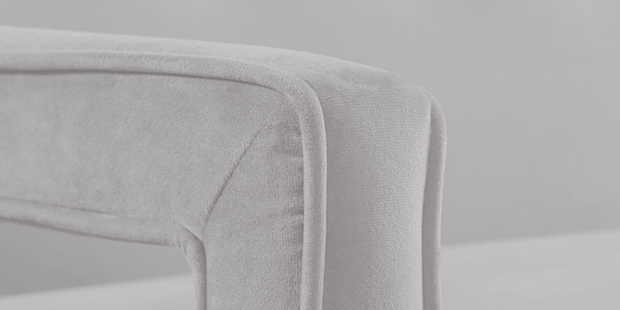 Daffy Velvet 3 Seater Sofa In Concrete Grey Colour - Febonic Living