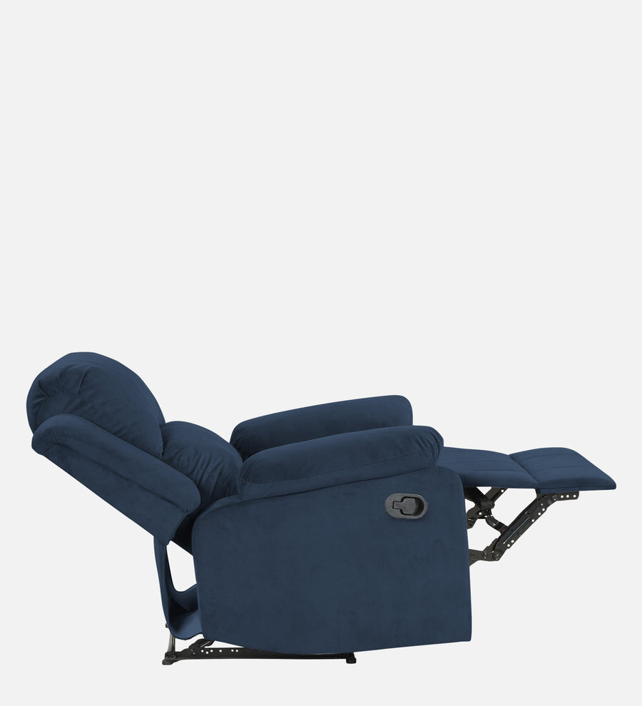 Henry Fabric 1 Seater Motorized Recliner In Denim Blue Colour - Febonic Living