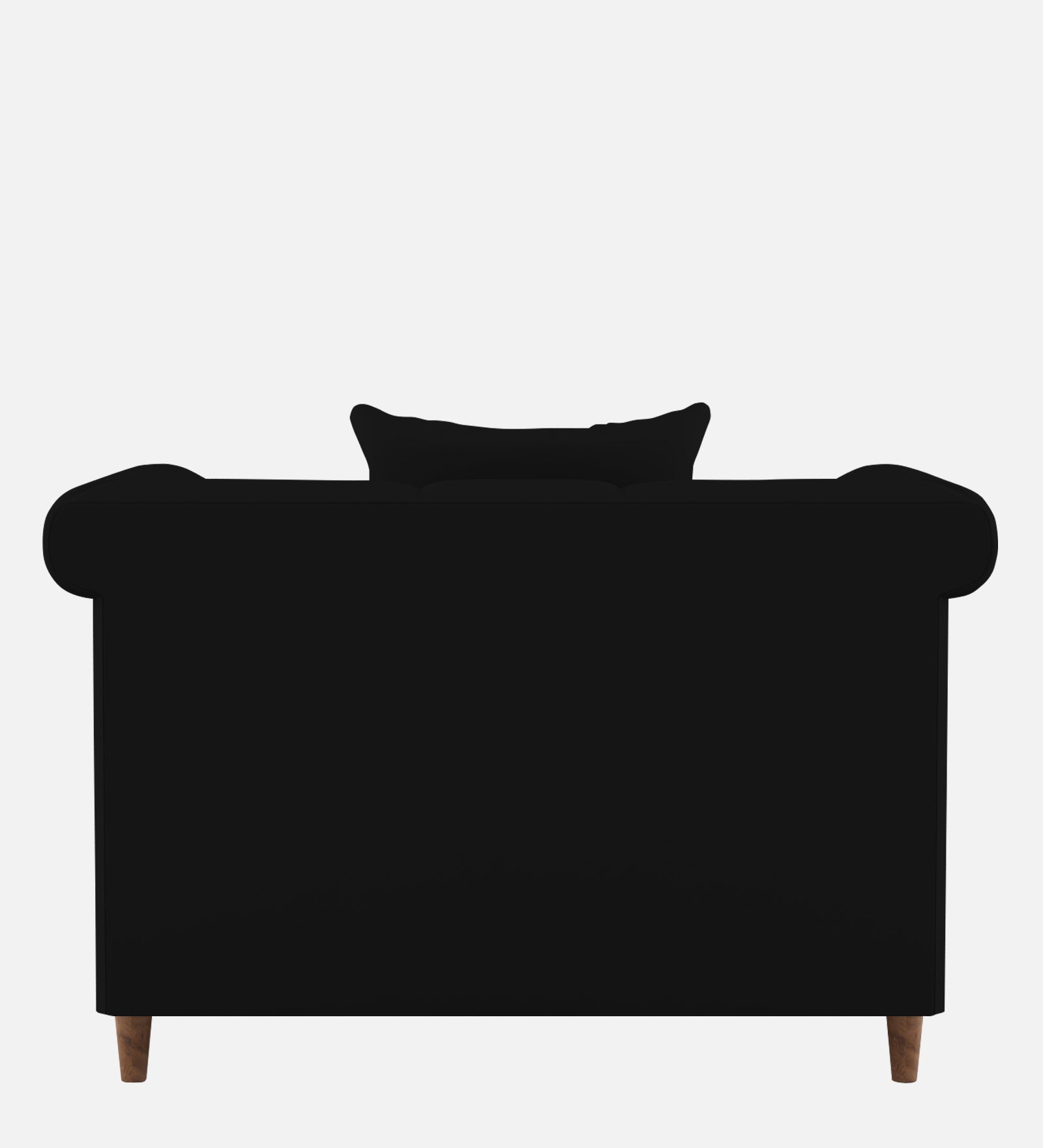 Rubi Velvet 1 Seater Sofa in Adam Black Colour