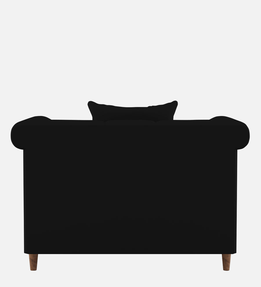 Rubi Velvet 1 Seater Sofa In Adam Black Colour - Febonic Living