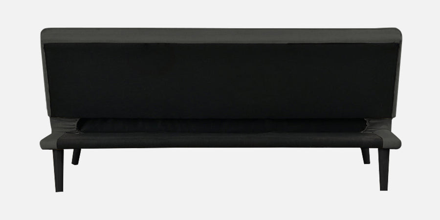 Toner Fabric 3 Seater Convertible Sofa Cum Bed In Charcoal Grey Colour - Febonic Living