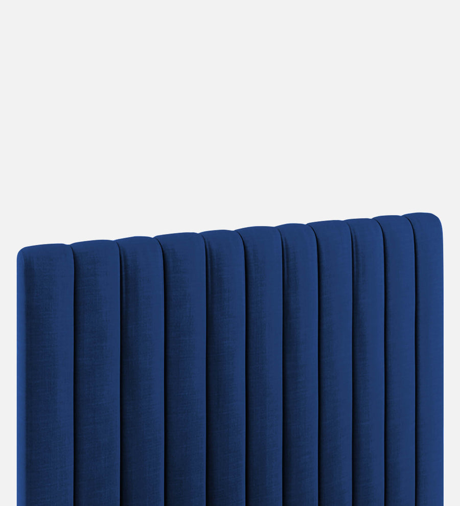 Nivi Fabric Upholstered Queen Size Bed In Royal Blue Colour With Drawer Storage - Febonic Living
