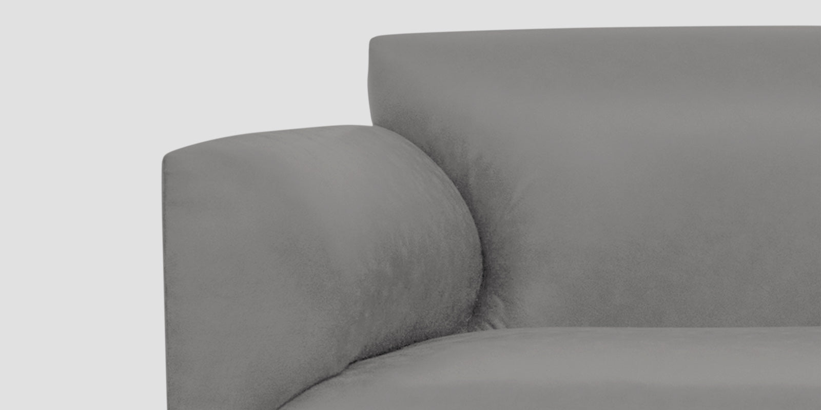 Convi Leatherette 3 Seater Sofa In Dim Grey Colour - Febonic Living