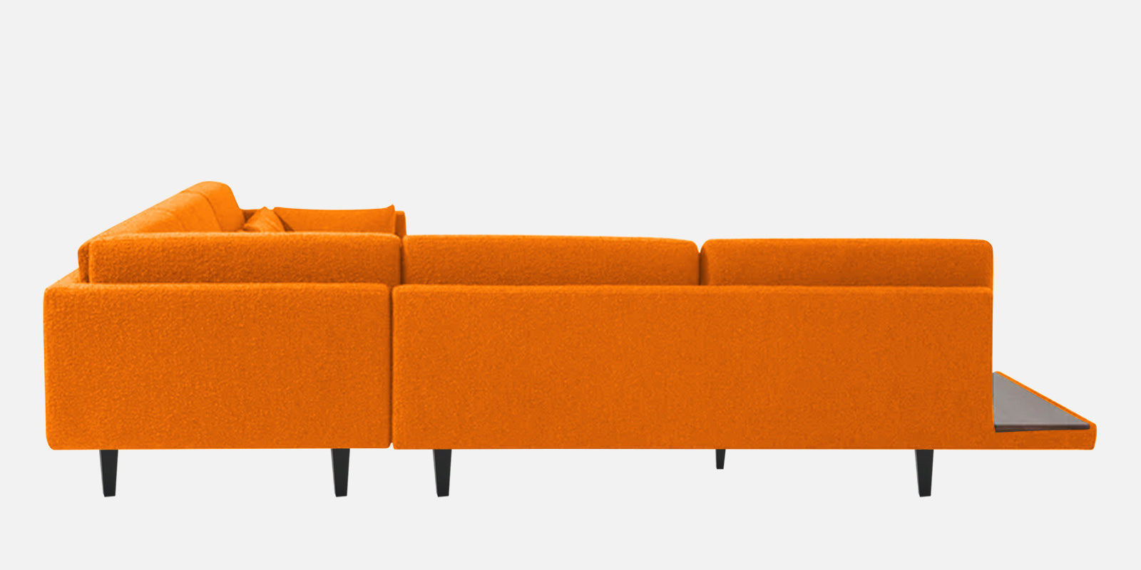 Malta Fabric 6 Seater RHS Sectional Sofa In vivid orange Colour