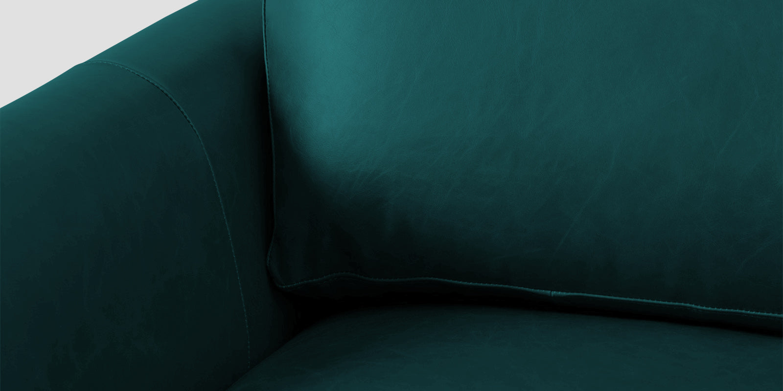 Sterio Leatherette 2 Seater Sofa In Peakcock Blue Colour - Febonic Living