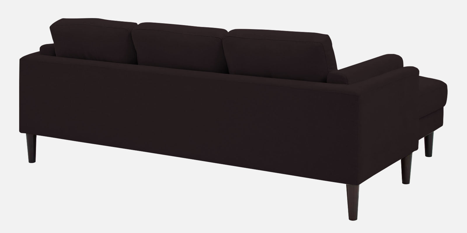 Creata Fabric RHS Sectional Sofa (2+Lounger) in Cara Brown Colour by Febonic