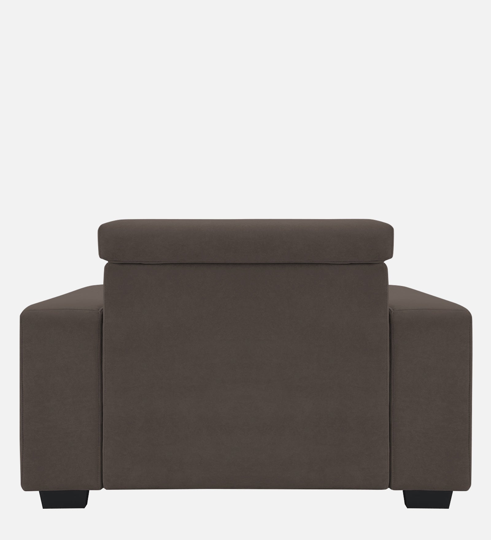 Hiro Fabric 1 Seater Sofa In  Lito Brown Colour - Febonic Living