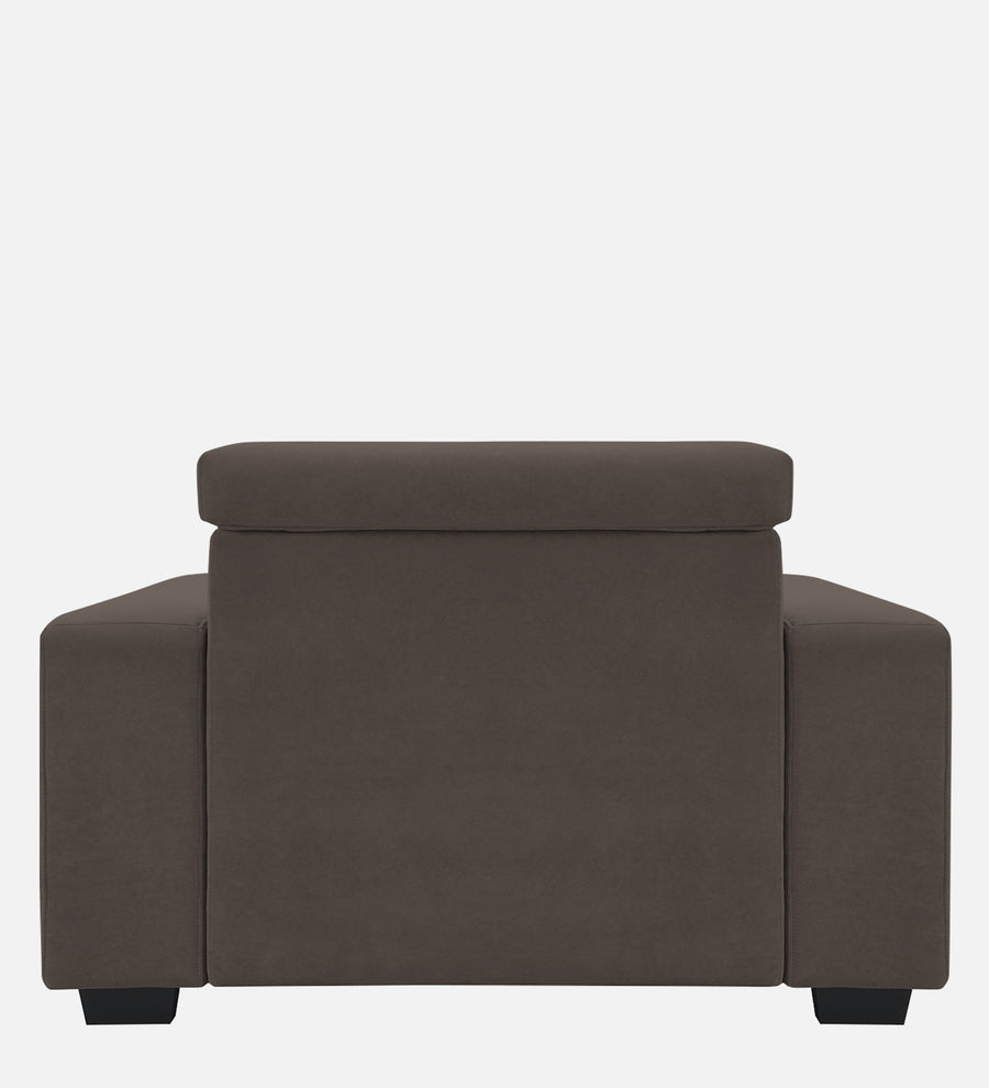 Hiro Fabric 1 Seater Sofa In Lito Brown Colour - Febonic Living