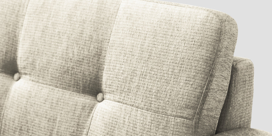 Noha Fabric 2 Seater Sofa In Ivory Cream Colour - Febonic Living