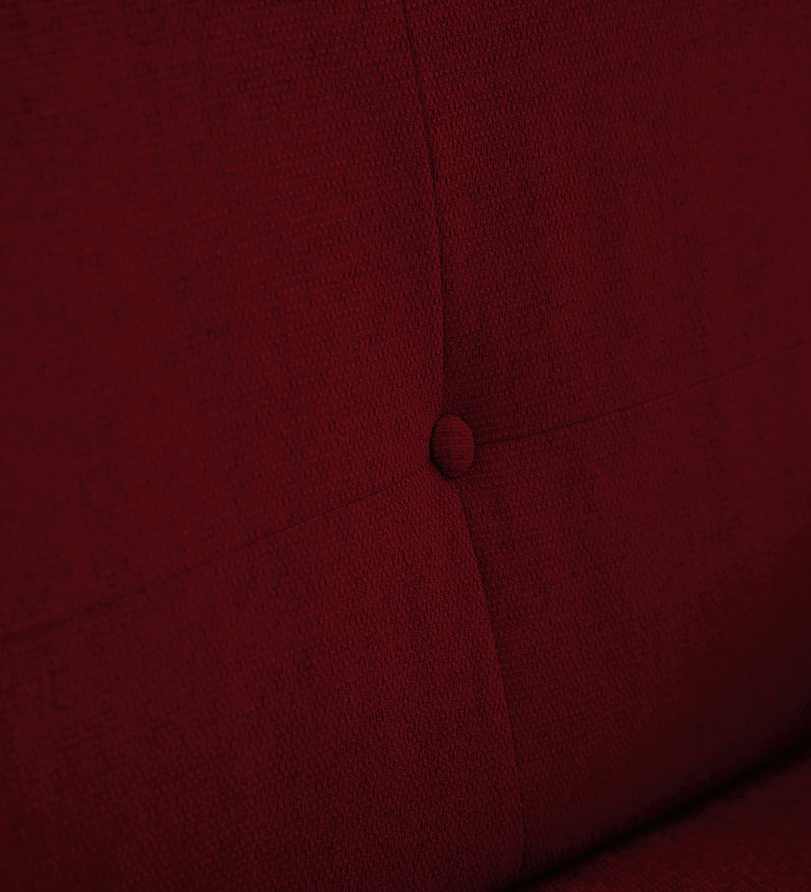 Noha Fabric 1 Seater Sofa In Ruby Red Colour - Febonic Living