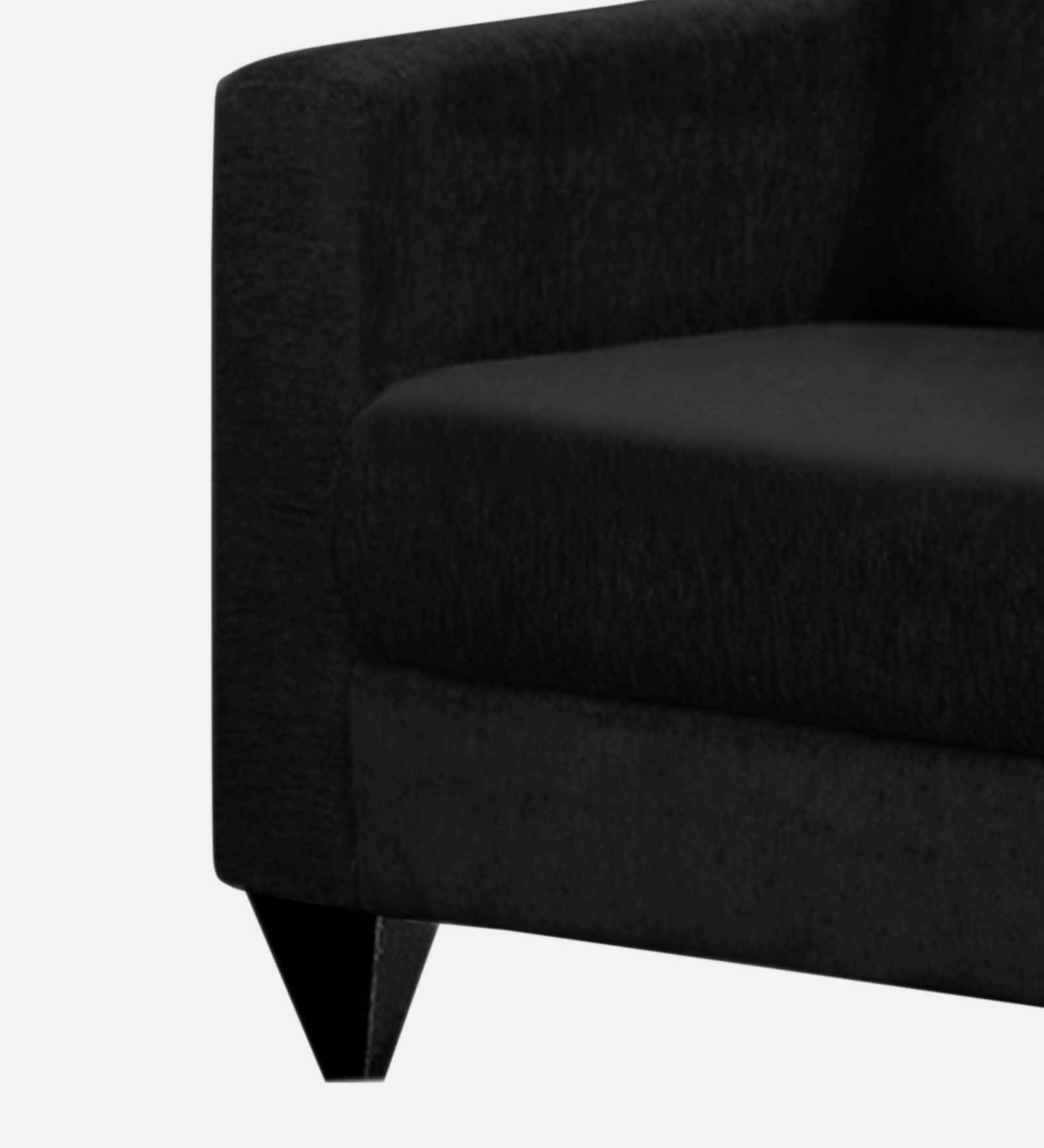 Nebula Fabric 1 Seater Sofa in Zed Black Colour