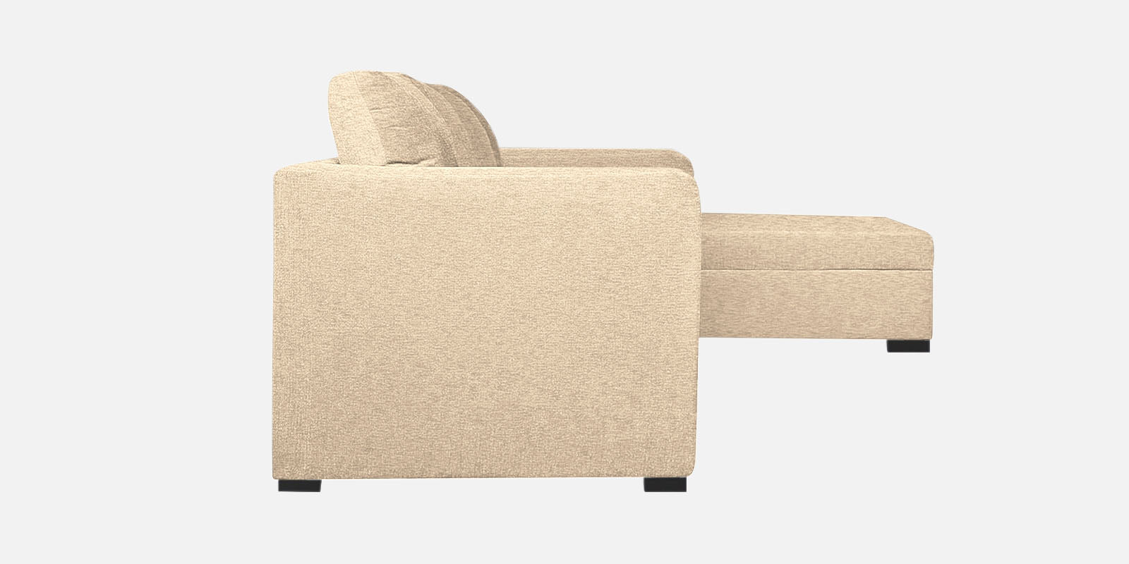 Jody Fabric 3 Seater Pull Out Sofa Cum Bed In Ivory Beige Colour