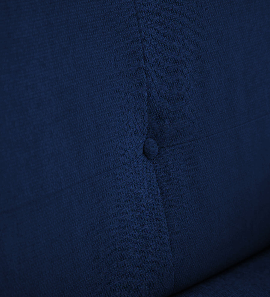 Noha Fabric 1 Seater Sofa In Royal Blue Colour - Febonic Living