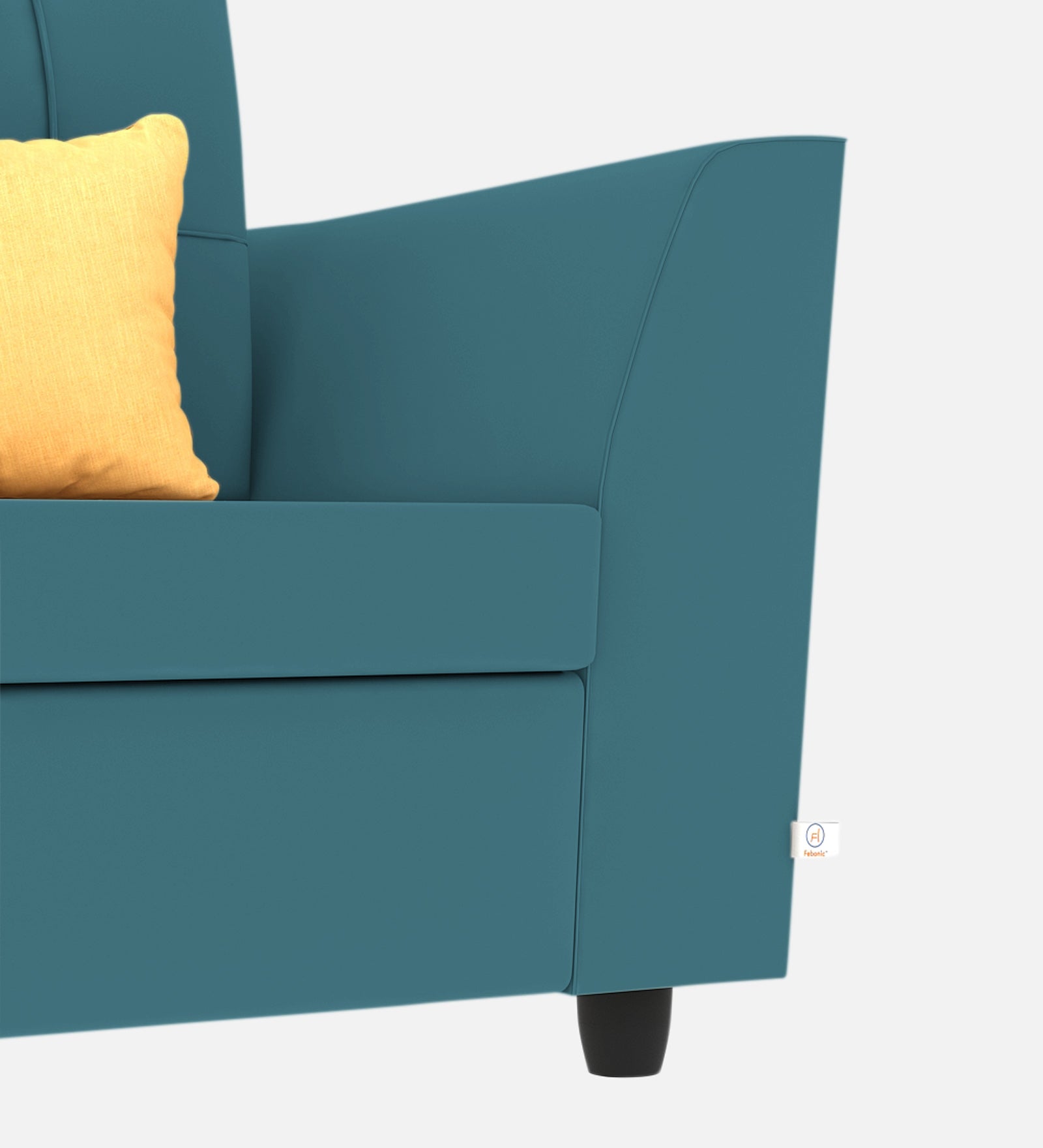 Nestin Velvet 1 Seater Sofa in Aqua Blue Colour