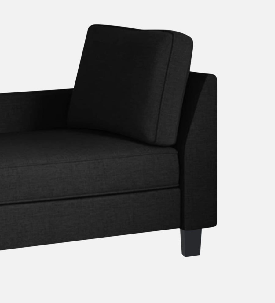 Harry Fabric Lhs Chaise Lounger In Zed Black Colour - Febonic Living