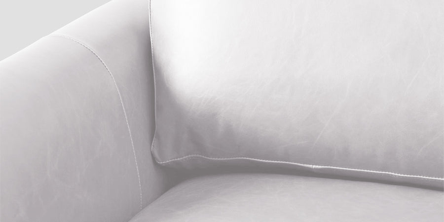 Sterio Leatherette 2 Seater Sofa In Cream White Colour - Febonic Living