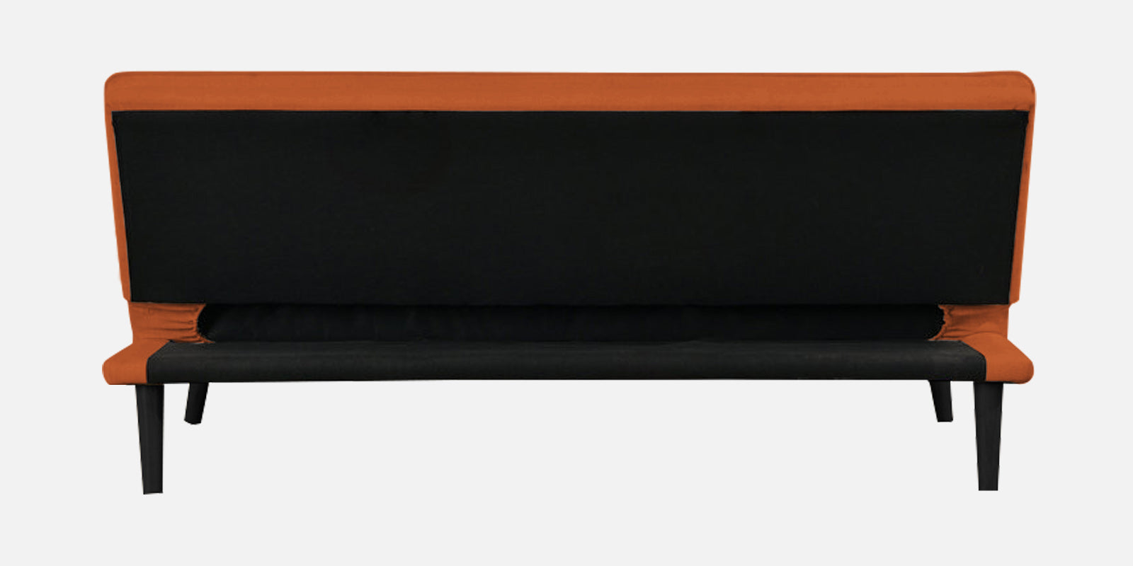 Toner Fabric Convertible Sofa Cum Bed In Vivid Orange Colour