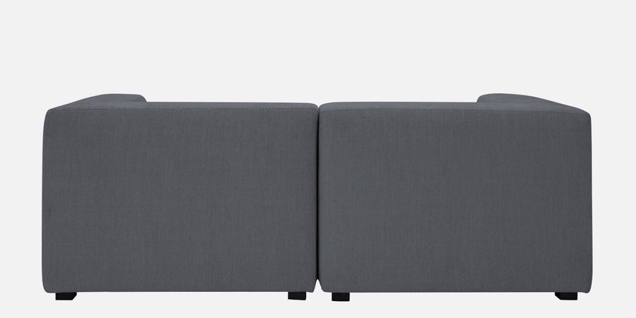 Dora Velvet Rhs Sectional Sofa 2 Ottoman Lounger In Pubble Grey Colour - Febonic Living
