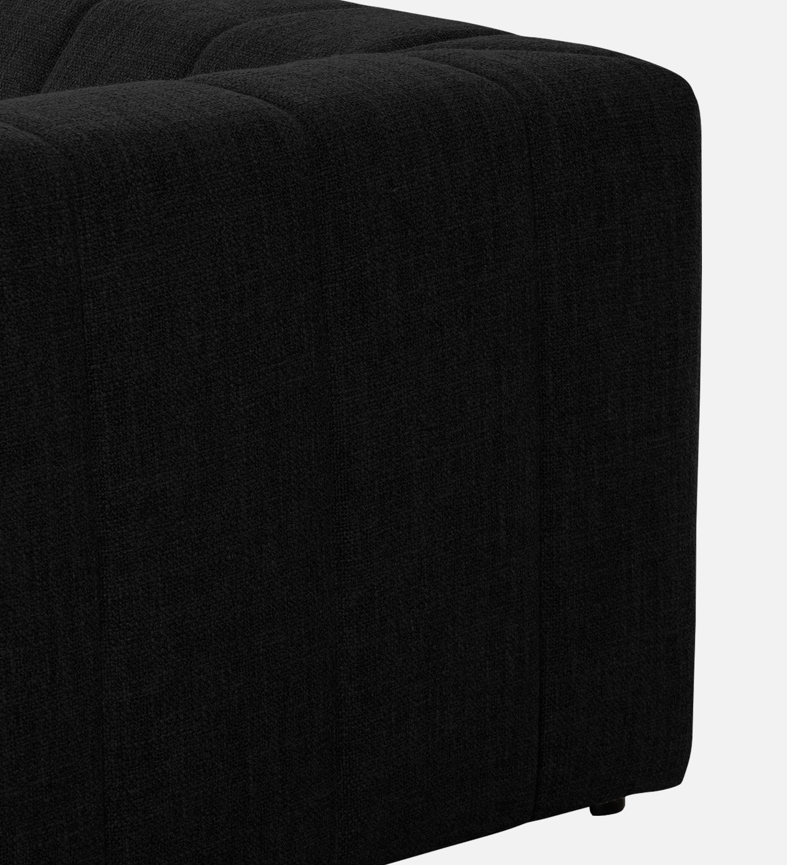 Lara Fabric 1 Seater Sofa in Zed Black Colour