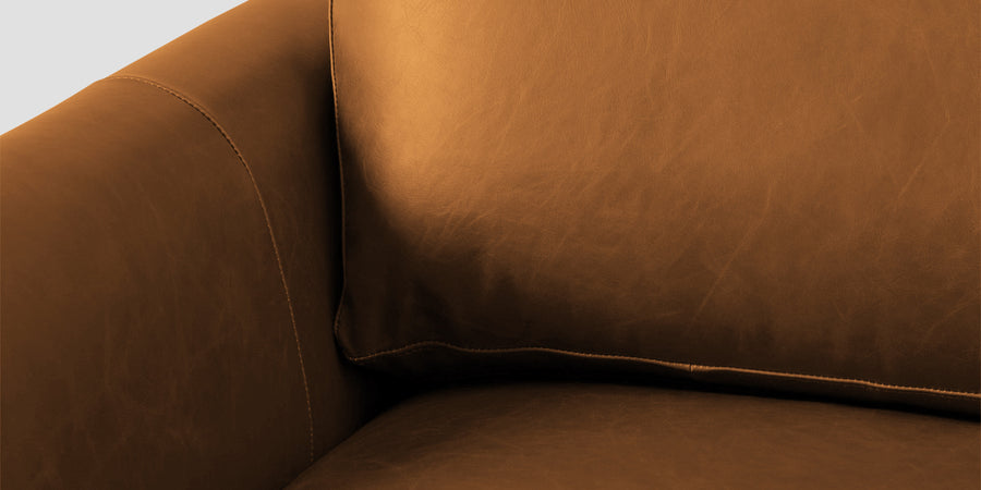 Sterio Leatherette 2 Seater Sofa In Cinnamon Brown Colour - Febonic Living
