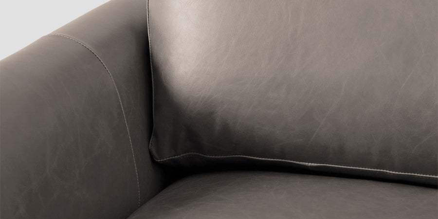Sterio Leatherette 2 Seater Sofa In Steel Grey Colour - Febonic Living