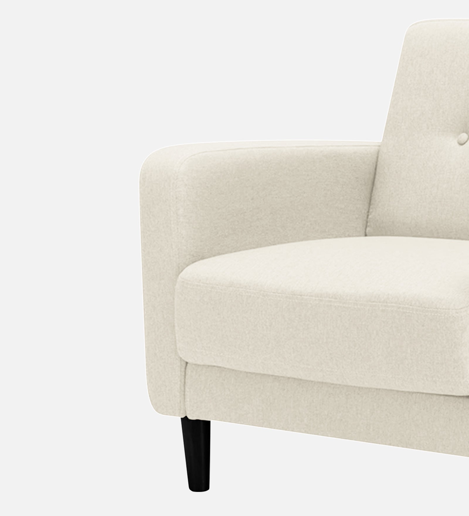 Marq Fabric 1 Seater Sofa in Ivory Cream Colour