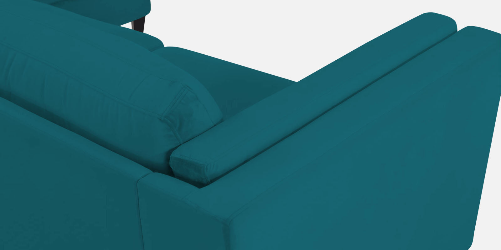 Jasper Velvet LHS Sectional Sofa (3+Lounger) in Pine green Colour