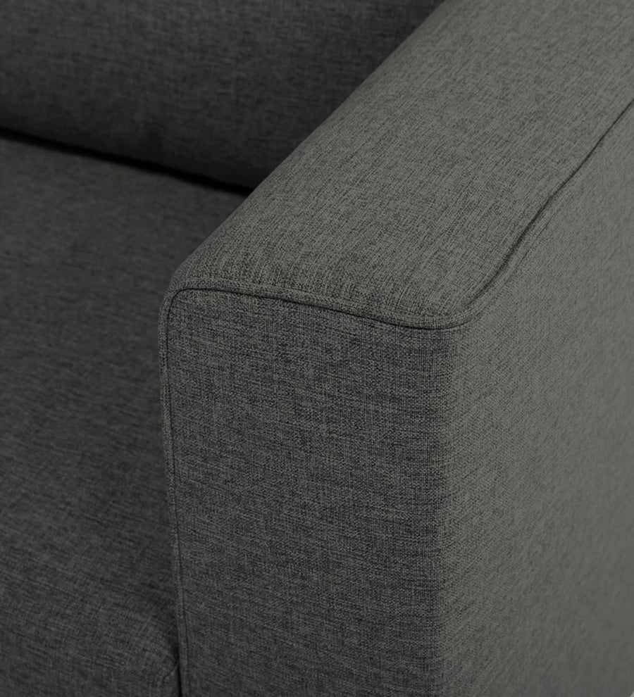 Kenia Fabric 1 Seater Foldable Sofa Cum Bed In Charcoal Grey Colour - Febonic Living