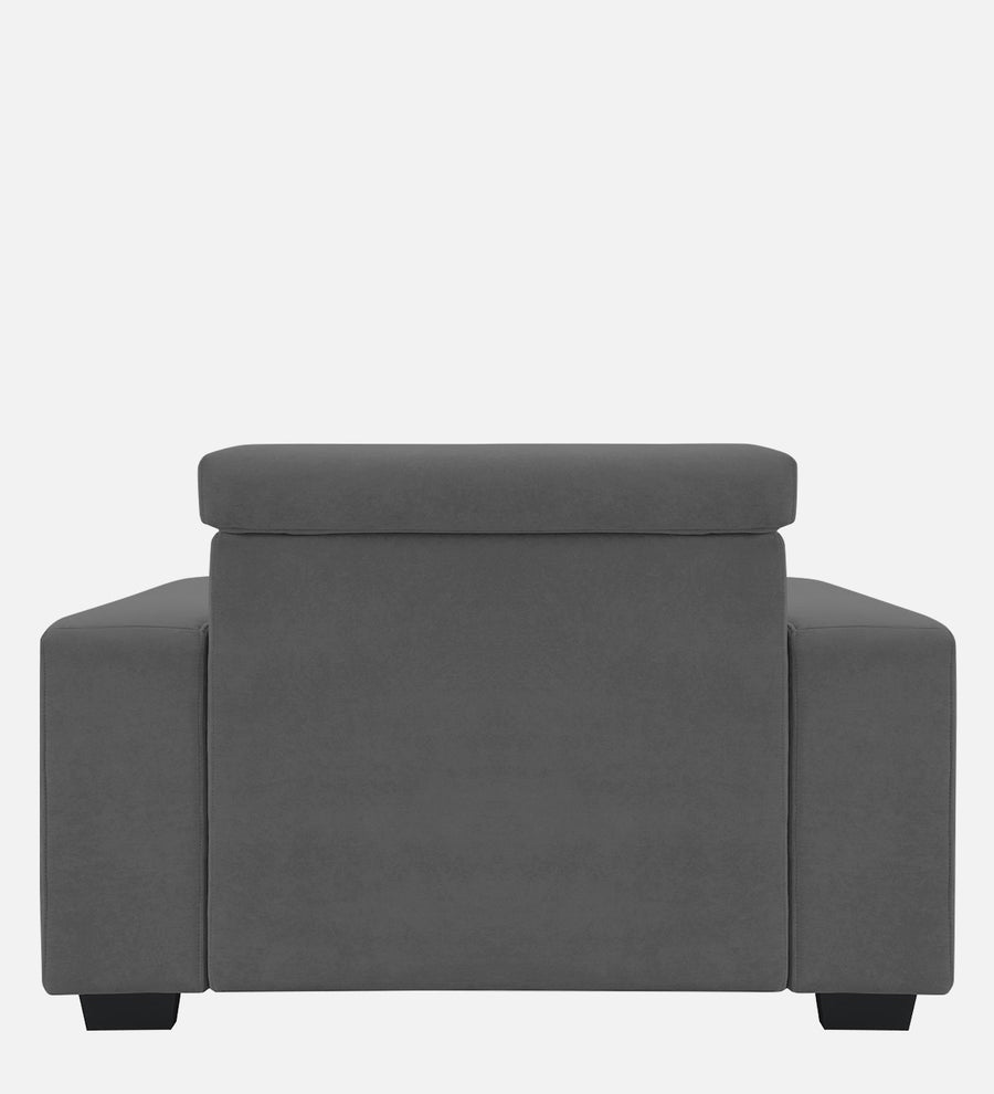 Hiro Fabric 1 Seater Sofa In Dusky Grey Colour - Febonic Living