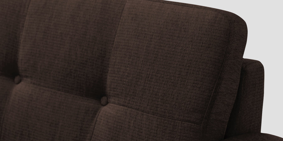 Noha Fabric 2 Seater Sofa In Coffee Brown Colour - Febonic Living