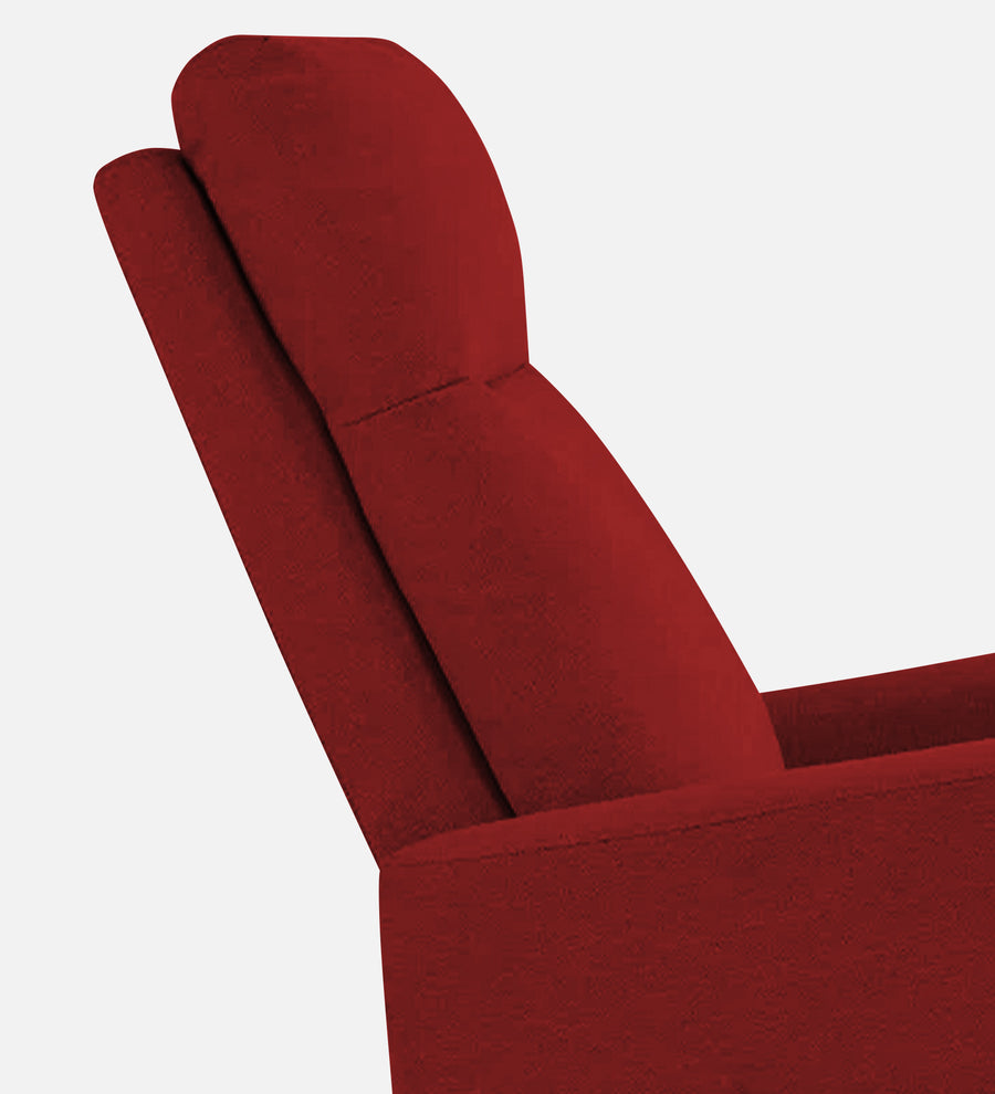 Zura Fabric 1 Seater Rotating Motorized Recliner In Blood Maroon Colour - Febonic Living