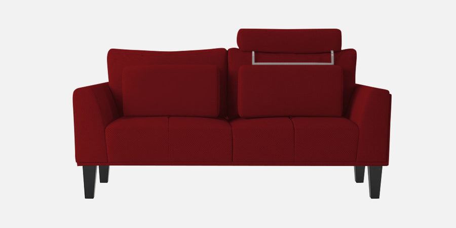 Como Fabric 2 Seater Sofa In Blood Maroon Colour - Febonic Living