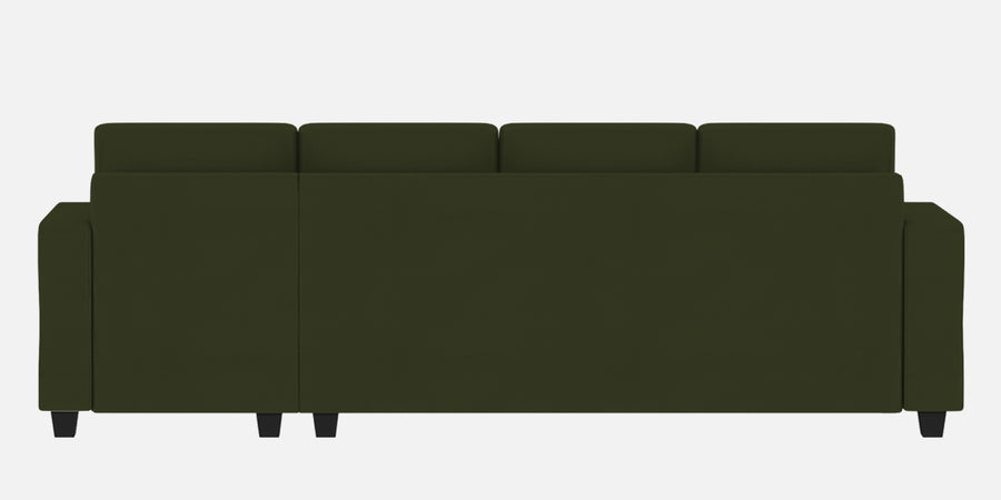 Nabi Fabric Lhs Sectional Sofa 3 Lounger In Olive Green Colour - Febonic Living
