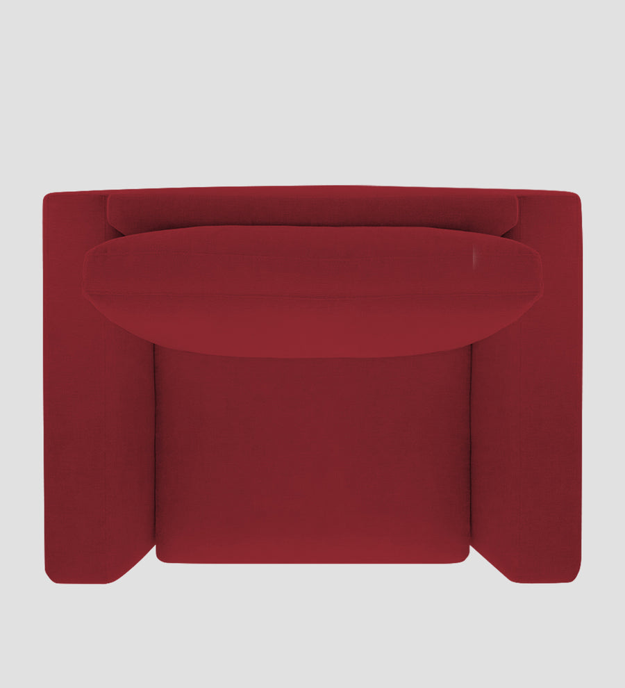 Esha Fabric 1 Seater Sofa In Chilli Red Colour - Febonic Living