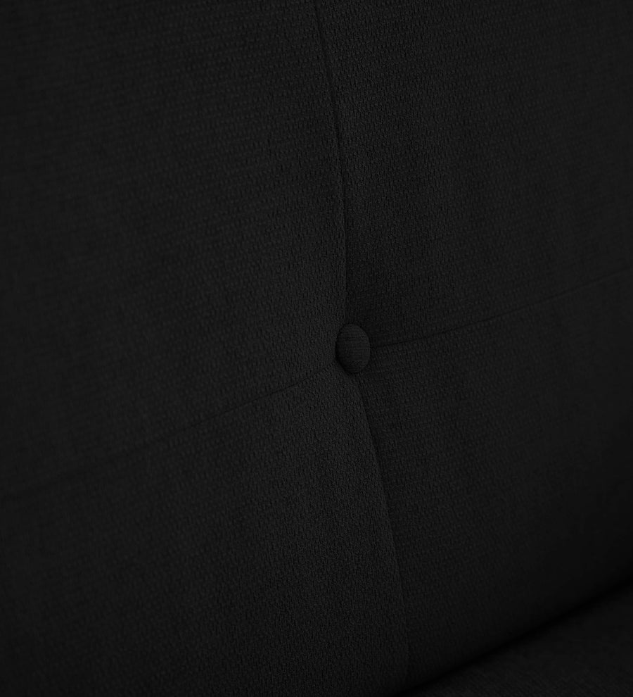 Noha Fabric 1 Seater Sofa In Zed Black Colour - Febonic Living