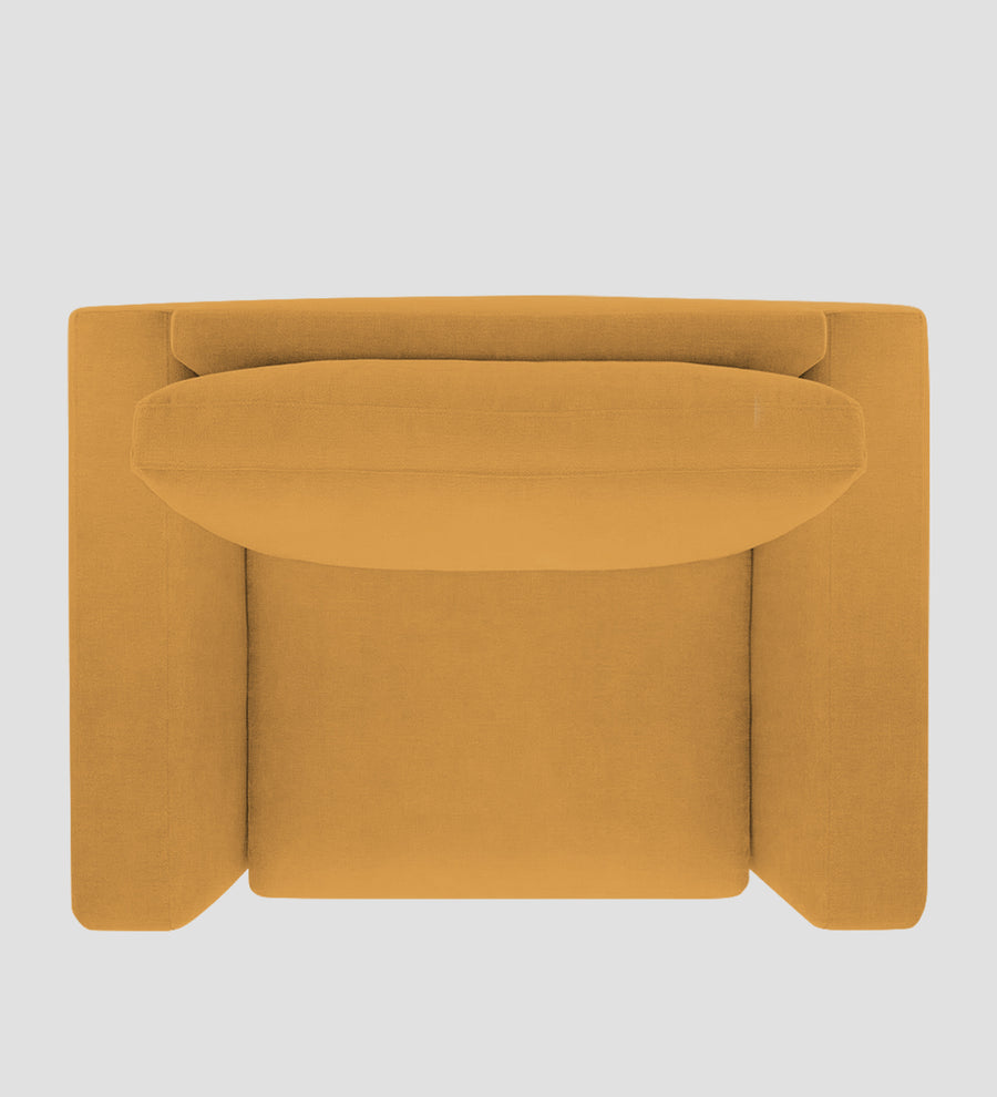 Esha Fabric 1 Seater Sofa In Corn Yellow Colour - Febonic Living