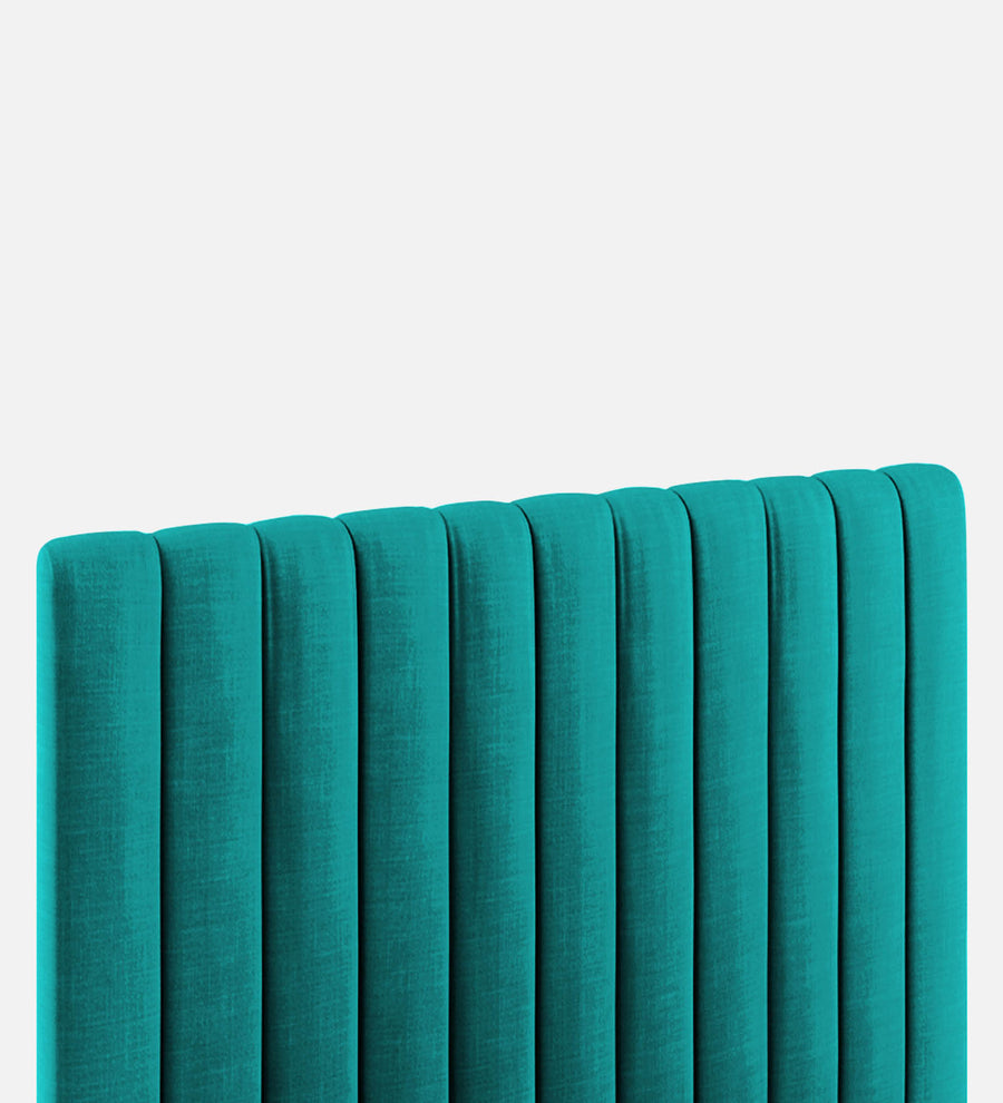 Nivi Fabric Upholstered King Size Bed In Sea Green Colour With Drawer Storage - Febonic Living