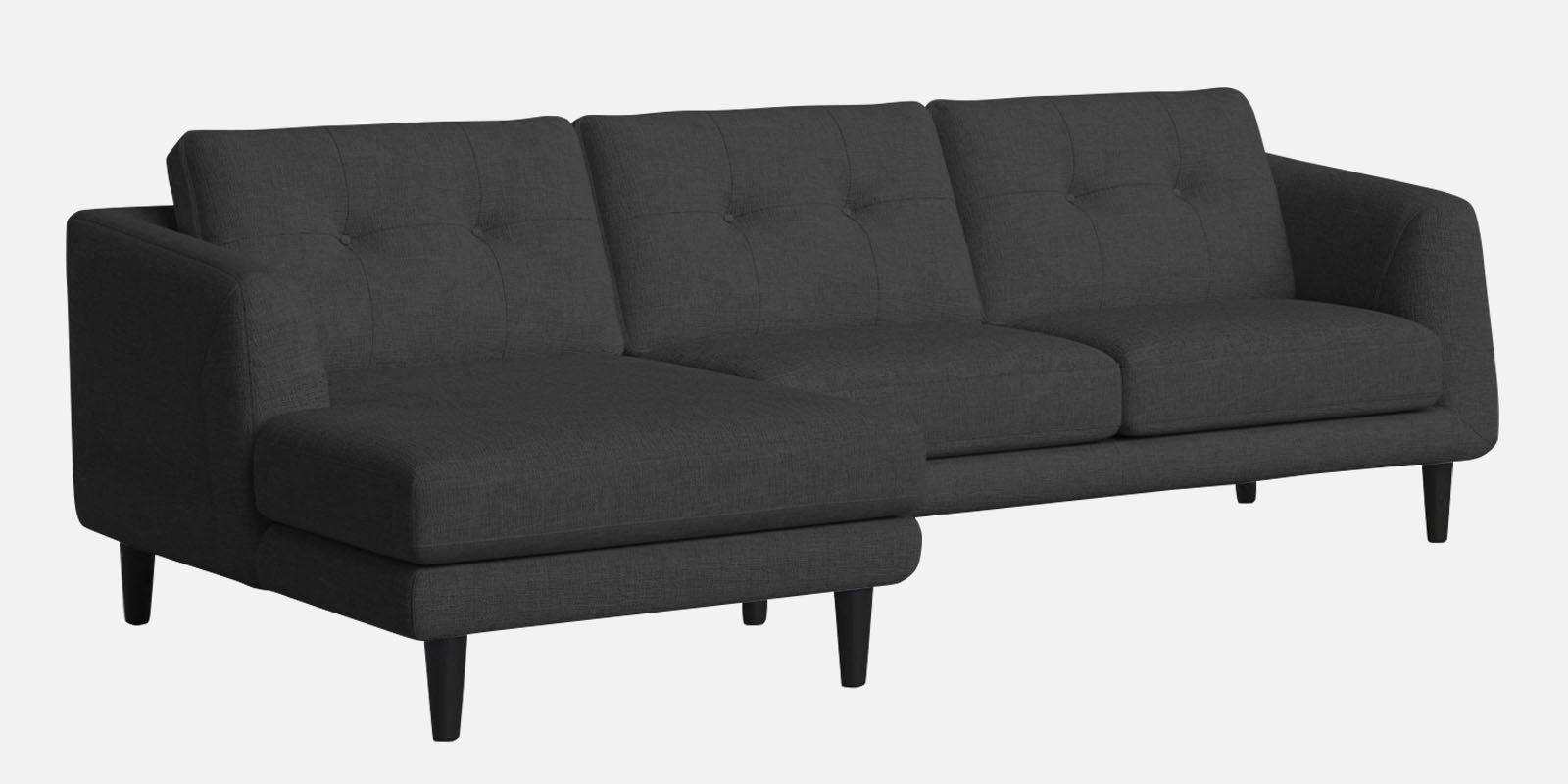 Natasha Velvet RHS Sectional Sofa (3+Lounger) in Hory Grey Colour