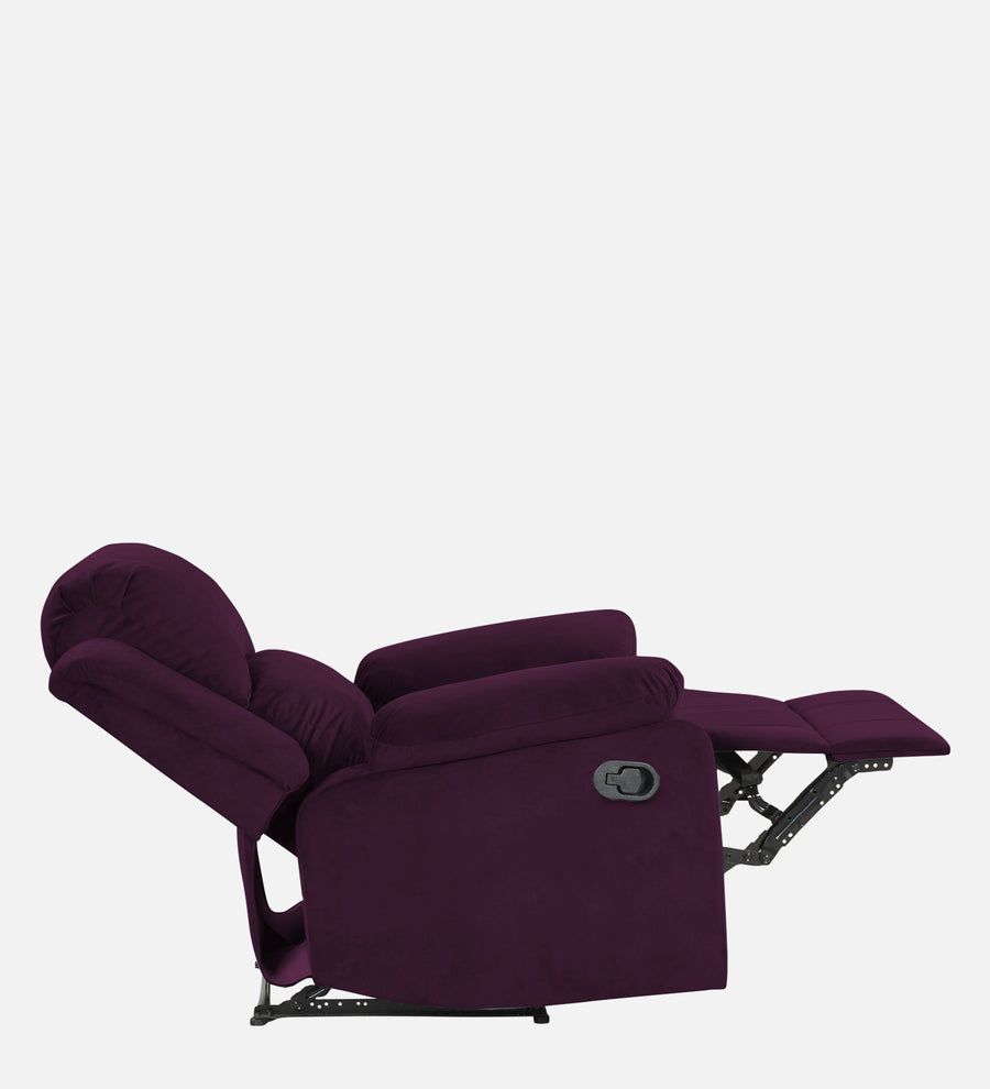 Henry Fabric 1 Seater Motorized Recliner In Greek Purple Colour - Febonic Living