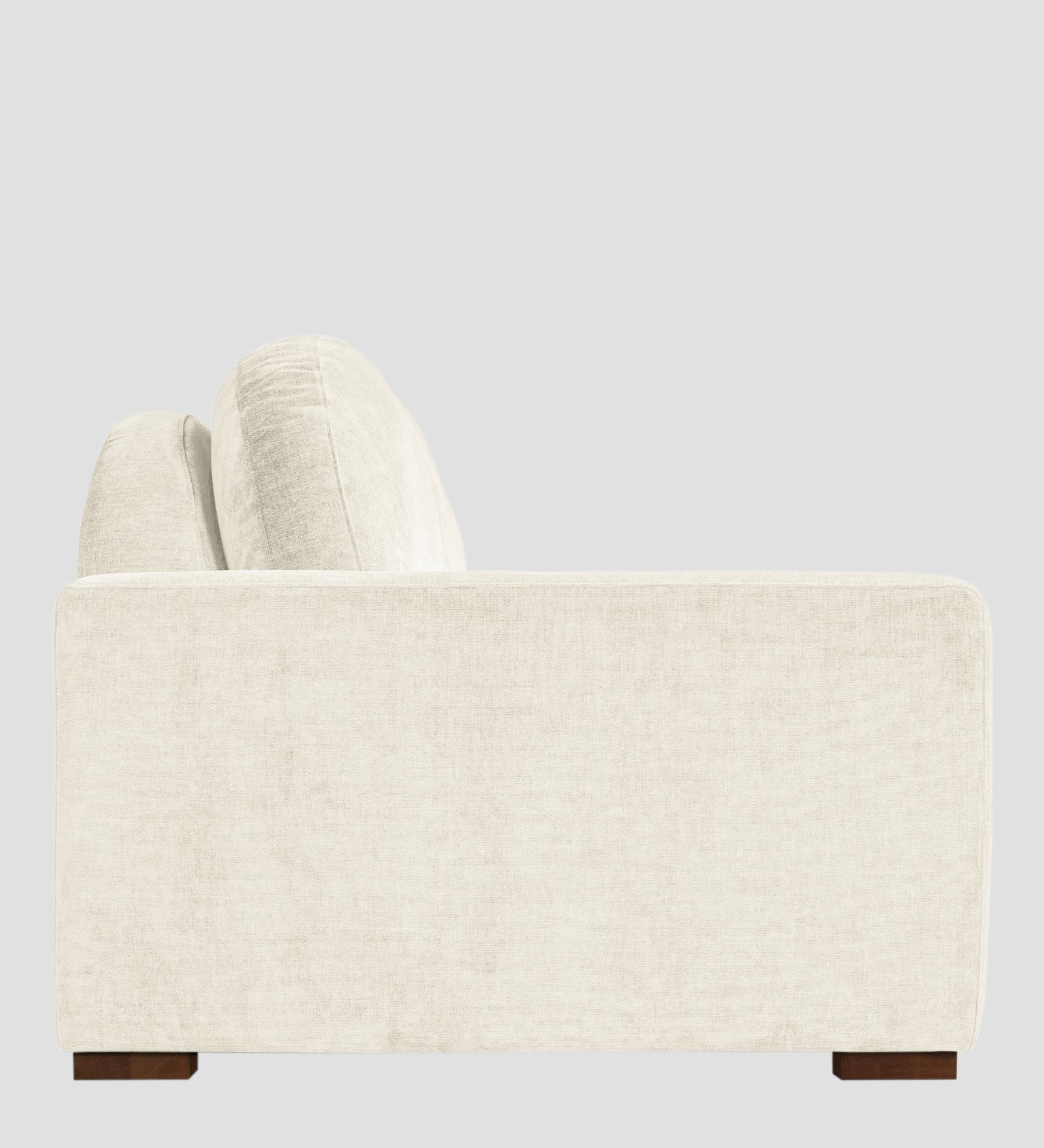 Adara Fabric 1 Seater Sofa In Ivory Cream Colour