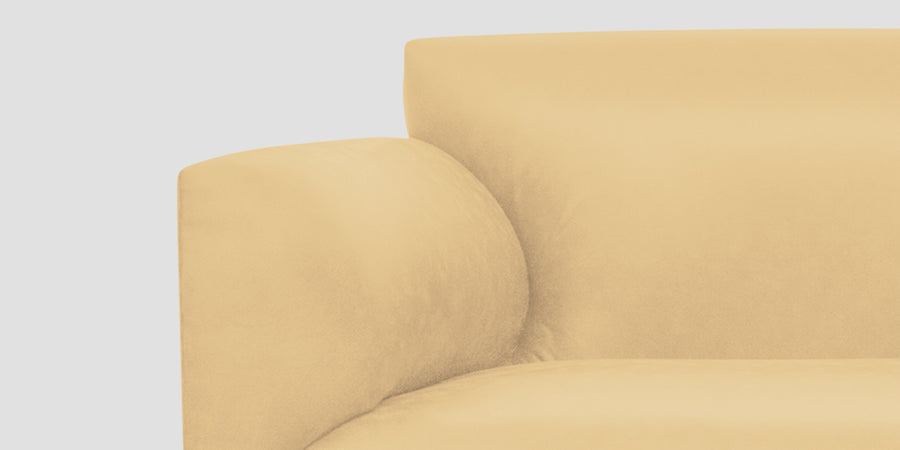 Convi Leatherette 3 Seater Sofa In Peach Beige Colour - Febonic Living